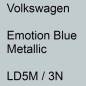 Preview: Volkswagen, Emotion Blue Metallic, LD5M / 3N.